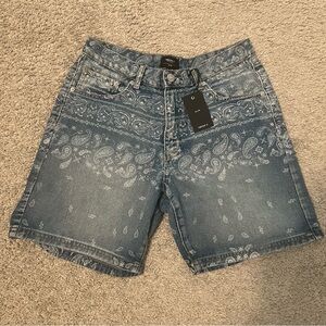 Forever 21 Blue Jean Shorts with Acid Wash